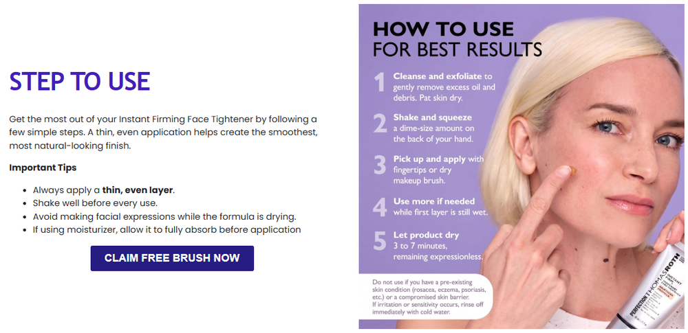 Instant Firming Temporary Face Tightener Easy-Wear Formula