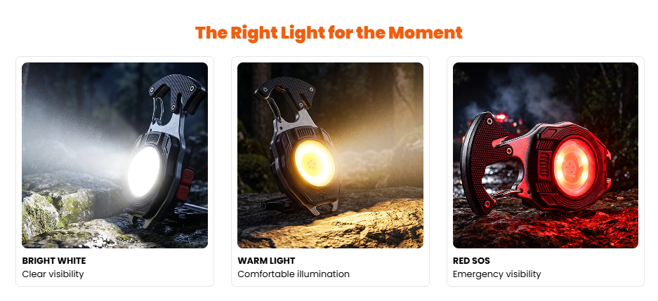 💡8-in-1 Multifunctional Keychain Flashlight🔦🌈