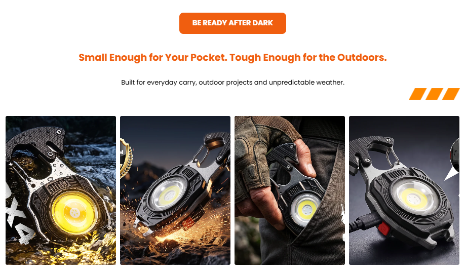 💡8-in-1 Multifunctional Keychain Flashlight🔦🌈